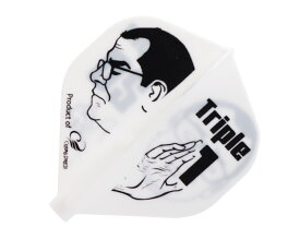 【メール便OK】ダーツ フライト【フィット】プリンテッドシリーズ ソーベン ミーム スタンダード ホワイト