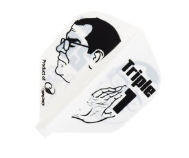 【メール便OK】ダーツ フライト【フィットフライトエアー】プリンテッドシリーズ ソーベン ミーム シェイプ ホワイト