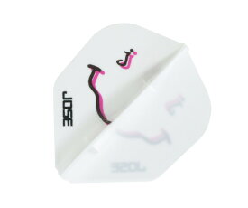 【メール便OK】ダーツ フライト【エルフライト×ダイナスティー】EZ ホセモデル シェイプ ホワイト