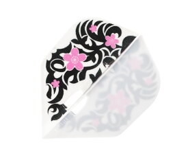 【メール便OK】ダーツ フライト【エルフライト×ダイナスティー】PRO 大和久明彦モデル ver.2 シェイプ ホワイト×ブラック