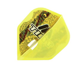 【メール便OK】ダーツ フライト【エルフライト×ティガ】PRO 山口祐理子モデル 2025 シェイプ イエロー