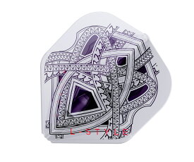 【メール便OK】ダーツ フライト【エルフライト】EZ マイク・デ・デッカーモデル ver.1 type-B スタンダード クリアホワイト