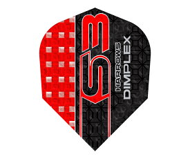 【メール便OK】ダーツ フライト【ハローズ】ディンプレックス S3 フライト シェイプ レッド 4202