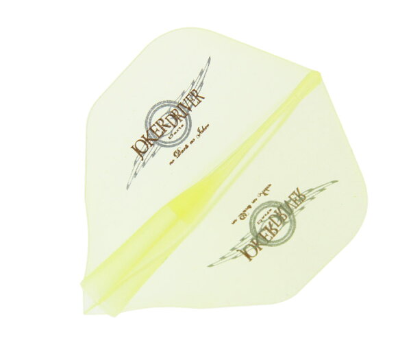 【メール便OK】ダーツ フライト【ジョーカードライバー】零-ZERO- WINGロゴ入り プラクティス スタンダード クリアイエロー