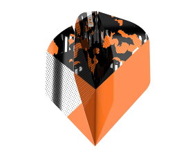 【メール便OK】ダーツ フライト【ターゲット】RVB ブラック&オレンジ PRO.ウルトラ スタンダード 336420