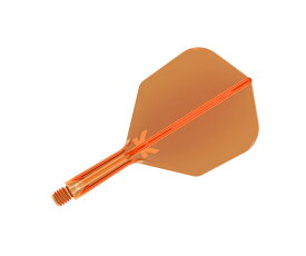 【メール便OK】ダーツ フライト【ケーフレックス】K-FLEX シェイプ ショート ネオンオレンジ 410043