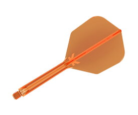 【メール便OK】ダーツ フライト【ケーフレックス】K-FLEX シェイプ ミディアム ネオンオレンジ 410045