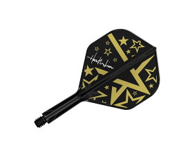 【メール便OK】ダーツ フライト【ケーフレックス】K-FLEX ホットショット ハリス・リムモデル スタンダード ショート ブラック 410245