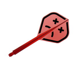 【メール便OK】ダーツ フライト【コンドル×バットダーツ】アックス スタンダード ショート クリアレッド