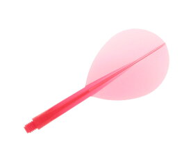 ダーツフライト【コンドル】ティアドロップ　ミディアム　クリアレッド