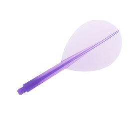 ダーツフライト【コンドル】ティアドロップ ミディアム クリアパープル