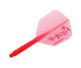 ダーツ フライト【コンドル×トリニダード】カタカナロゴ スモール ミディアム クリアレッド