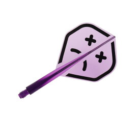 【メール便OK】ダーツ フライト【コンドル×バットダーツ】アックス スタンダード ショート クリアパープル