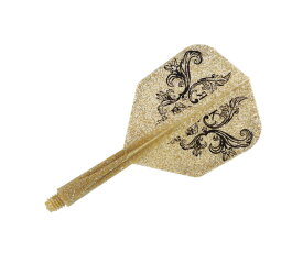 【メール便OK】ダーツ フライト【コンドル】ローサ・クアックモデル スモール ショート ラメグリッター ゴールド