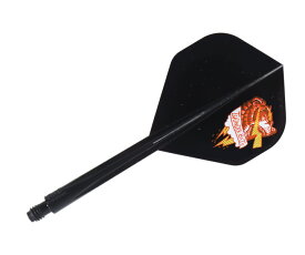 【メール便OK】ダーツ フライト【コンドル】アックス 宮脇実由モデル サンダーバイト スタンダード ロング ブラック エスダーツ限定モデル