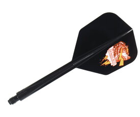 【メール便OK】ダーツ フライト【コンドル】アックス 宮脇実由モデル サンダーバイト スモール エクストラロング ブラック エスダーツ限定モデル