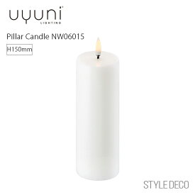 UYUNI LIGHTING Pillar Candle H150mm ウユニライティング ピラーキャンドル NW06015 サイズ：Φ5.8×15.2cm 照明 LEDポータブルランプ