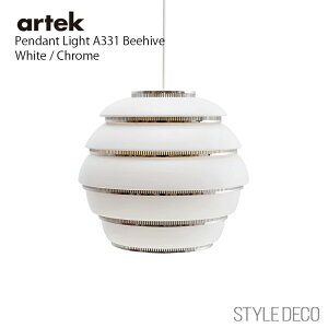 Artek AebNyK̔XzPendant Light A331 Beehive White / Chrome y_gCg r[nCu zCg / N[ TCYFW330×D330×H300mm SF1250mmi) fUCi[FA@EAA