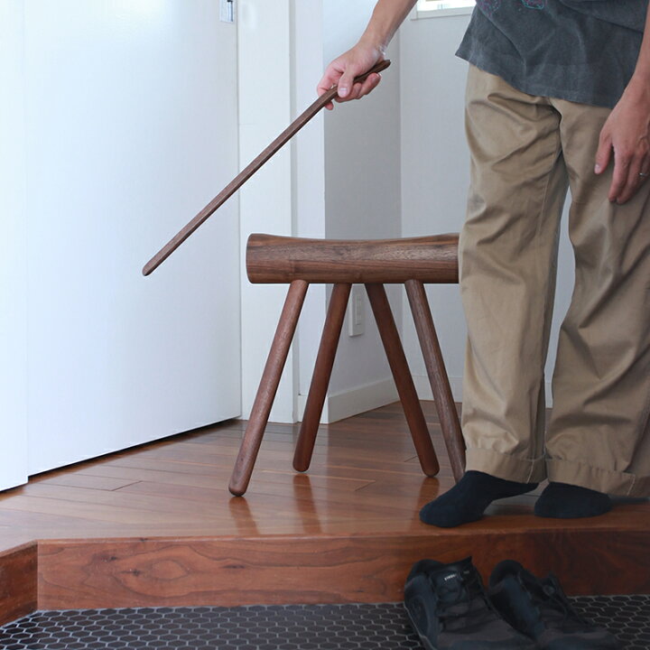 楽天市場】DENTO ES stool & Shoehone 無垢 スツール 靴べら付き 