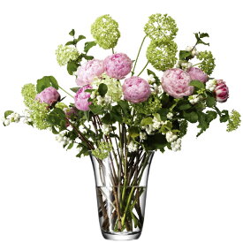 【エントリーP4倍 期間4/24-27】LSA / FLOWER OPEN BOUQUET VASE TLA1980　フラワー ベース （φ18×H23cm/底:約9cm）箱入り ガラス シンプル 円柱 丸 母の日 ギフト