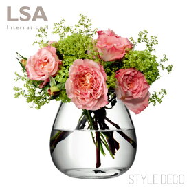 【エントリーP4倍 期間4/24-27】LSA/FLOWER TABLE BOUQUET VASE TLA1979　フラワー ベース（H17cm）箱入り サイズ：W17×D17×H17cm 口径約11cm 口径内寸：約9.5cm ガラス シンプル 円柱 丸 母の日 ギフト