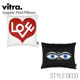 【正規取扱販売店】 Vitra / ヴィトラ Graphic Print Pillows グラフィック プリント ピロー Love Heart ラブハート / Eyes アイ クッション ファブリック デザイン：Alexander Girard（アレキサンダー・ジラード）
