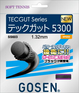 【30日はポイント10倍】 ゴーセン GOSEN テニス ソフトテニス ガット TECGUT 5300 ブラック ソフトガット 軟式 ストリング 部活 競技者 一般 社会人 チーム クラブ レクリエーション SS603BK