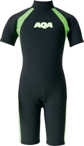 【27日10時までポイントアップ】 エーキューエー AQA マリン キッズスーツ スプリング2 ジュニア 冷え対策 安心 安全 スイミング シュノーケル マリンスポーツ ウェットスーツ 3層構造 保温 2mm