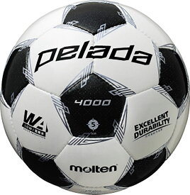 【20日は15万円以上ご購入で1万円OFFクーポン＆Pアップ】 モルテン Molten サッカー ペレーダ4000 5号球 ホワイト×メタリックブラック 検定球 F5L4000