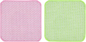 【30日はポイント10倍】 サンコー SANKO キッチンピカイチ 衛生用品 清掃用品 掃除用具 衛生的 経済的 メッシュ生地 速乾 クリーナー 特殊繊維 水だけ ソフト ふきん ピンク グリーン 2色 BO49 PIG