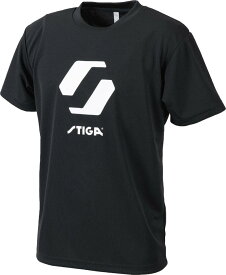 【18日はポイントアップ！】 STIGA スティガ 卓球 卓球Tシャツ STIGAロゴTシャツJP－I ブラック Mサイズ メンズ レディース シャツ Tシャツ 半袖 練習 練習試合 移動 ロゴT ロゴ入り 1805060105