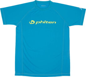 【3/30は5の倍数の日 P最大25倍】 ファイテン PHITEN ラクシャツスポーツ RAKUシャツSPORTS 半袖 ロゴ入り Tシャツ ターコイズ×ロゴライム M メンズ レディース 半袖シャツ スポーツウェア JG397004