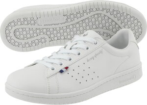 【30日はポイント10倍】 ルコックスポルティフ le coq sportif ラ ローラン SL 合成皮革 LA ROLAND ホワイト/シルバー スニーカー 靴 シューズ ローカット 消臭 軽量 コート ウォーキング メンズ レデ