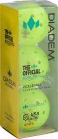 【19日20時から ポイント全15倍】 ダイアデム DIADEM オフィシャル ピックルボール ボール THE OFFICIAL PICKLEBALL BALL 3個入 黄 USAPA認定 屋外用 TPB001