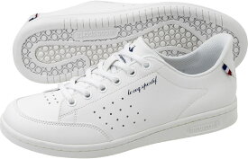 【11日2時までポイントアップ】 ルコックスポルティフ le coq sportif ラ ローラン SI LA ROLAND ホワイト/ブラック レディース スニーカー 靴 シューズ さっと履ける 消臭 軽量 クッション性 コート 2E相当 QL3XJC06WB