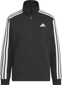 アディダス adidas スリーストライプス ルーズフィット ダブルニット トラックトップ レディース 女性 ウィメンズ アウター ジャケット ジャージ 上着 フルジップ ポケット JVP35