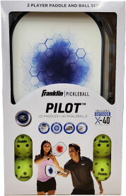 【15日はポイント全15倍】 フランクリン Franklin パイロット 2プレイヤーセット Pilot 生涯スポーツ 球技 ピックルボール パドルセット 2人用 ボールセット パドル ラケット競技 USAPA認定 59812