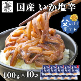 【16時まで当日出荷】 いか塩辛 飲兵衛 100g×10個 イカ ミミ みみ しおから 珍味 北海道 お土産 函館製造 パックタイプ 小分け 塩から のんべえ 北海道お土産 お取り寄せ お歳暮 ギフト 海鮮