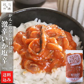 【楽天SSポイント2倍】 父の日 函館 激辛 いか塩辛 ガンコおやじの目に涙 450g (90g×5) 唐辛子 とうがらし 味噌 北海道 スタンドパッ\函館 久二野村水産