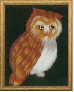 東京文化刺繍キット No760 ふくろう 1号額付き