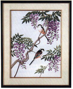 東京文化刺繍キット No112 藤とエナガ(3号)