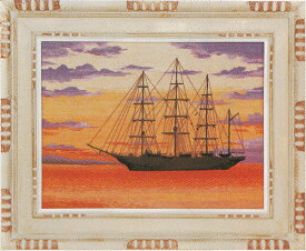 東京文化刺繍キット No189　夕焼けの帆船（3号）