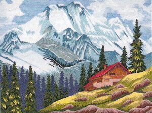 東京文化刺繍キット No123 山小屋(3号)