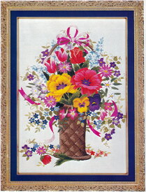 東京文化刺繍キット No297ポピーの花かご（6号）