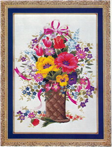 東京文化刺繍キット No297ポピーの花かご(6号)