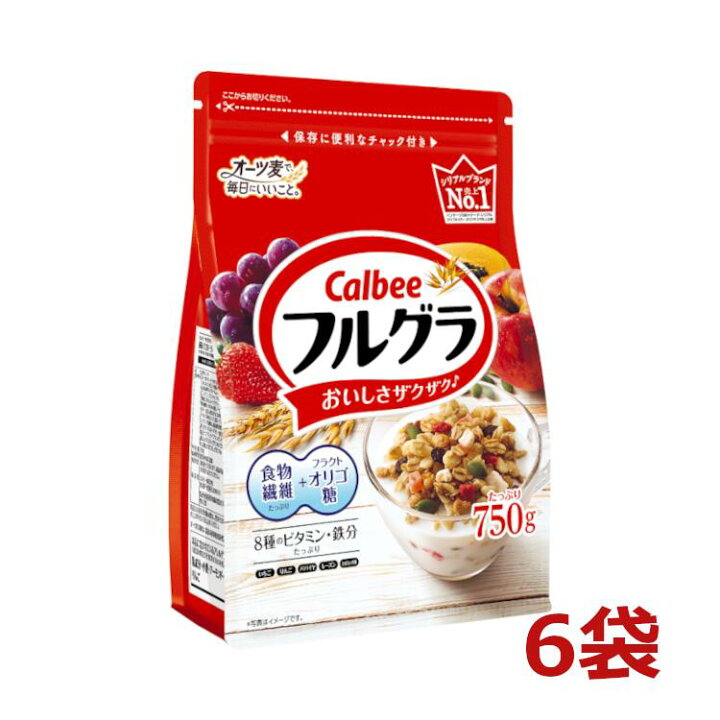 楽天市場】【6袋】 フルグラ フルーツグラノーラ 750g シリアル 