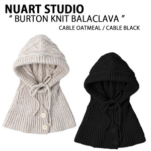 NUART STUDIO �k�A�[�g�X�^�W�I �X�q BUTTON CABLE KNIT BALACLAVA �{�^�� �P�[�u�� �j�b�g �o���N���o �o���N���o�X�q �}�t���[�X�q �C���[�}�t���[ �g���� �E�[�� ���{�� �~�X�q �j�b�g�X �j�b�g�X�q 