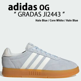 adidas アディダス スニーカー GRADAS JI2443 Halo Blue Core White Halo Blue グラダス 3ストライプ シューズ レザーアッパー レザー 本革 ハロブルー コアホワイト メンズ レディース【中古】未使用品