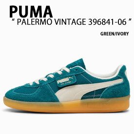 PUMA プーマ スニーカー PALERMO VINTAGE 396841-06 GREEN IVORY パレルモ ビンテージ グリーン アイボリー シューズ メンズ レディース【中古】未使用品