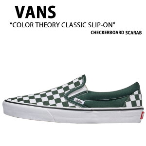 VANS oY Xj[J[ COLOR THEORY CLASSIC SLIP-ON CHECKERBOARD VN000D5PPRM NVbN Xb| XJx Y fB[X